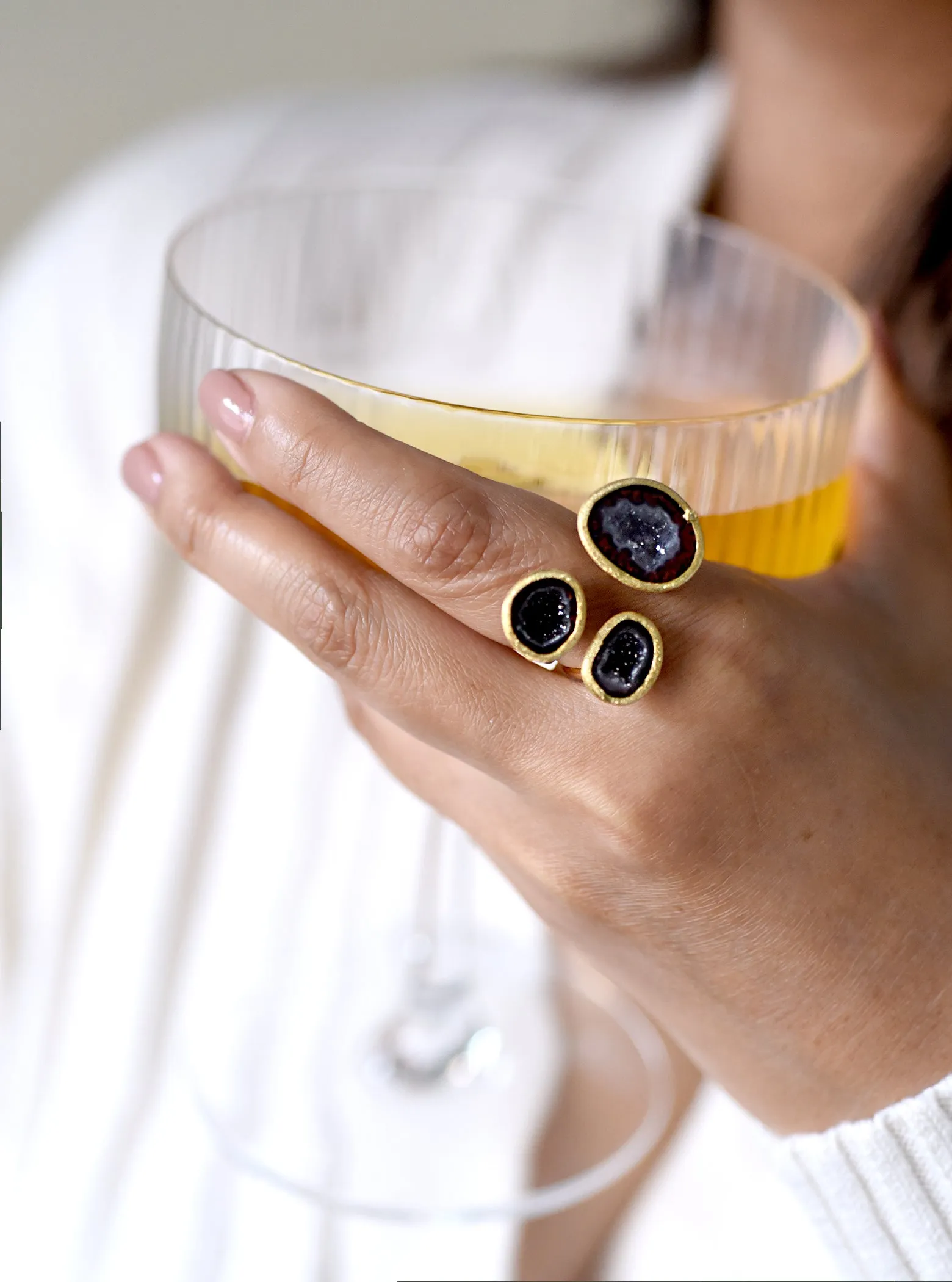 Diamond Triple Geode Ring