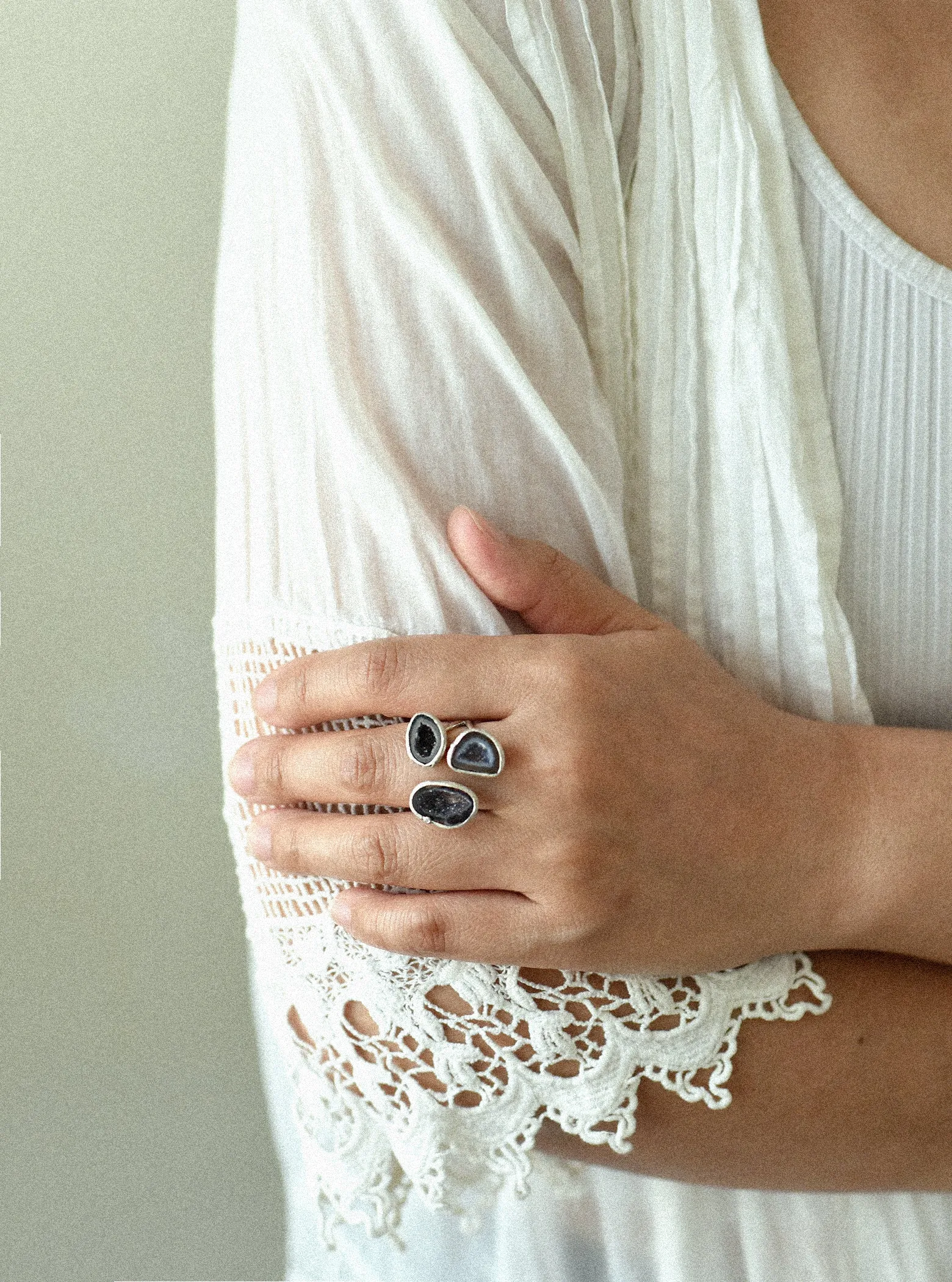 Diamond Triple Geode Ring