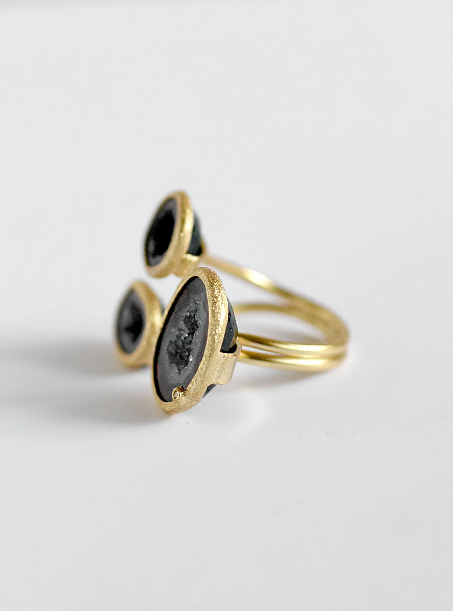 Diamond Triple Geode Ring