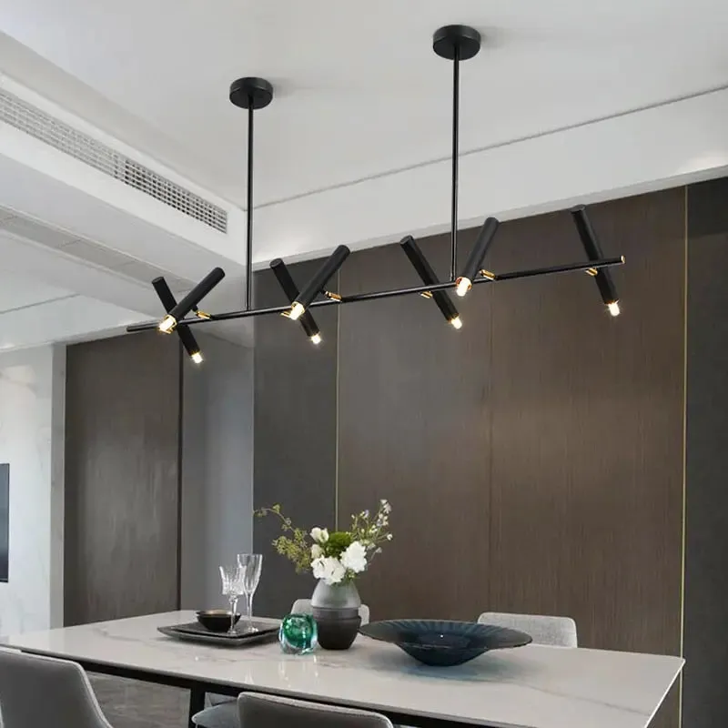 Doreen Modern Black Linear Chandelier