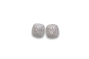 Double Halo Diamond Earrings