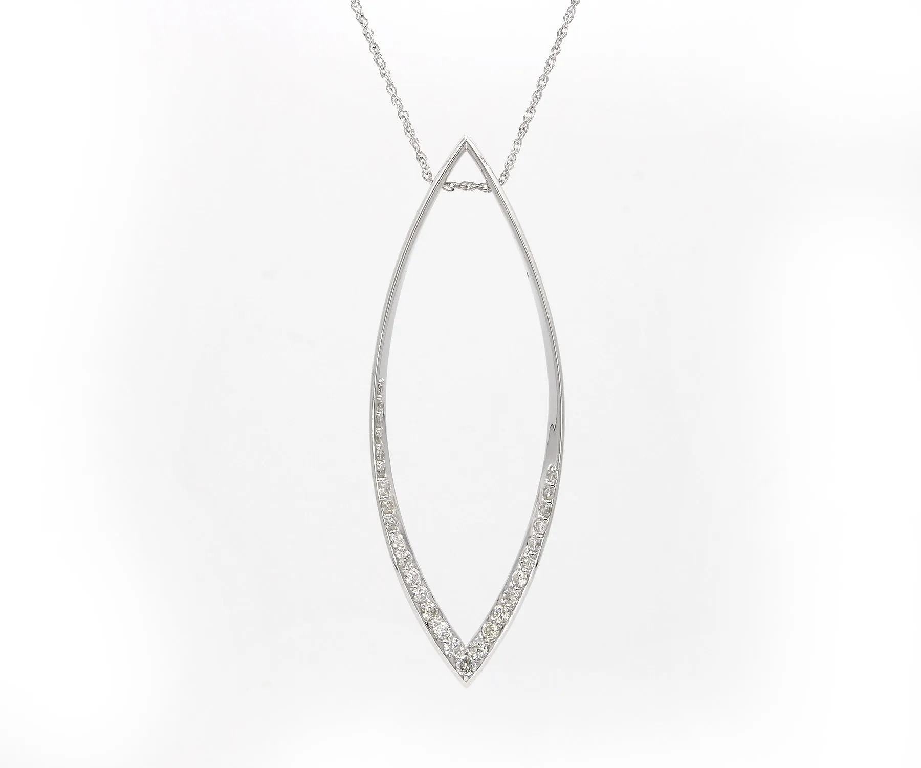 Double Marquise Statement Diamond Amethyst Necklace