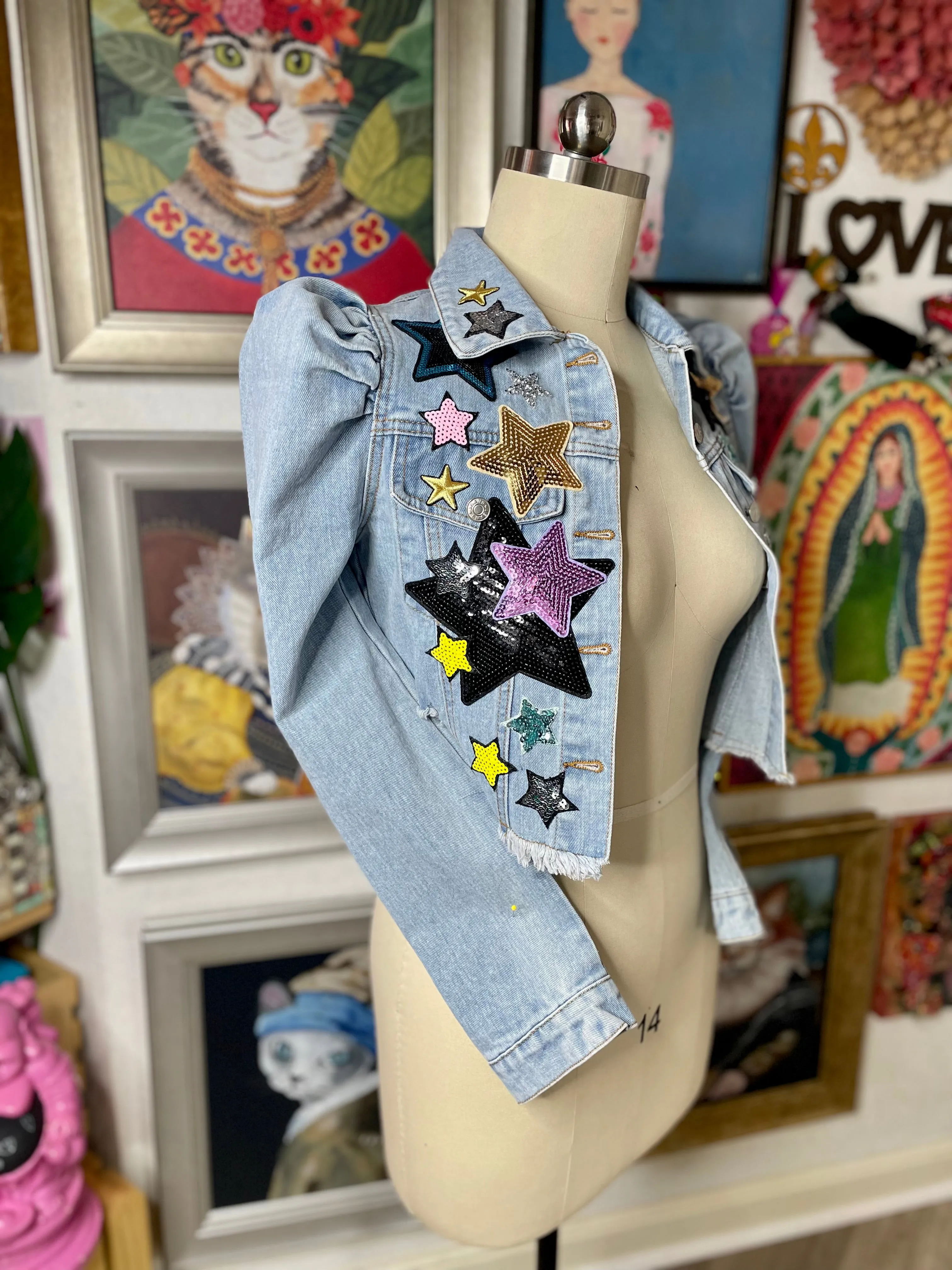 Dreaming Angel Cherub Denim Jacket.