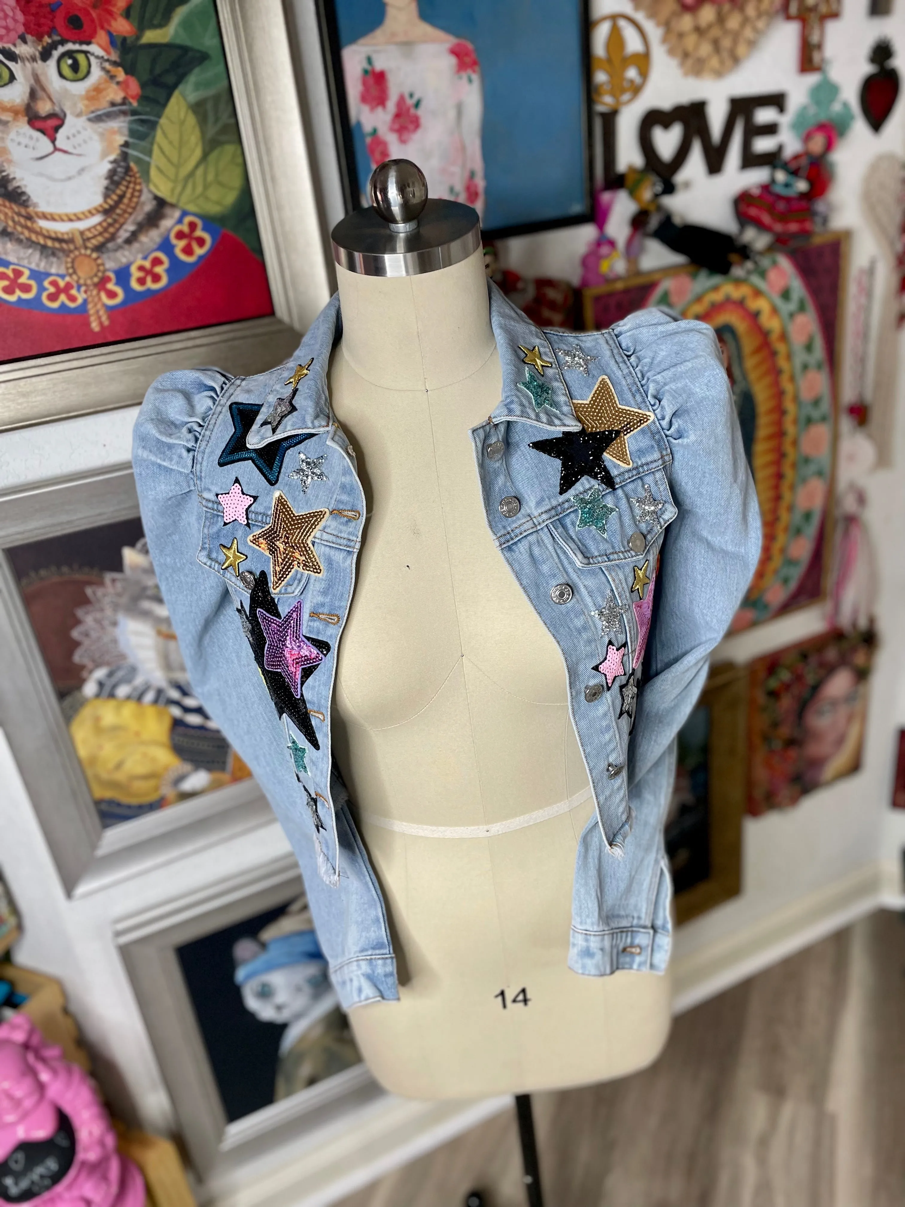 Dreaming Angel Cherub Denim Jacket.