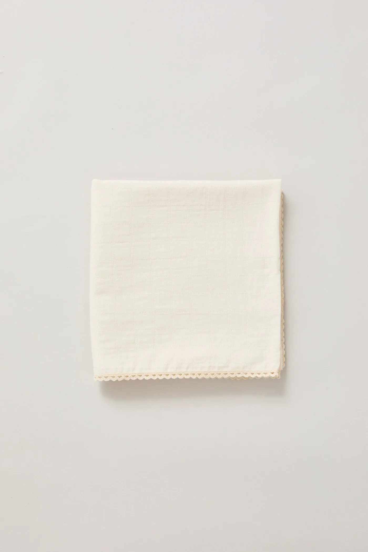 Dreams Swaddle in Cream Cotton Square Jacquard