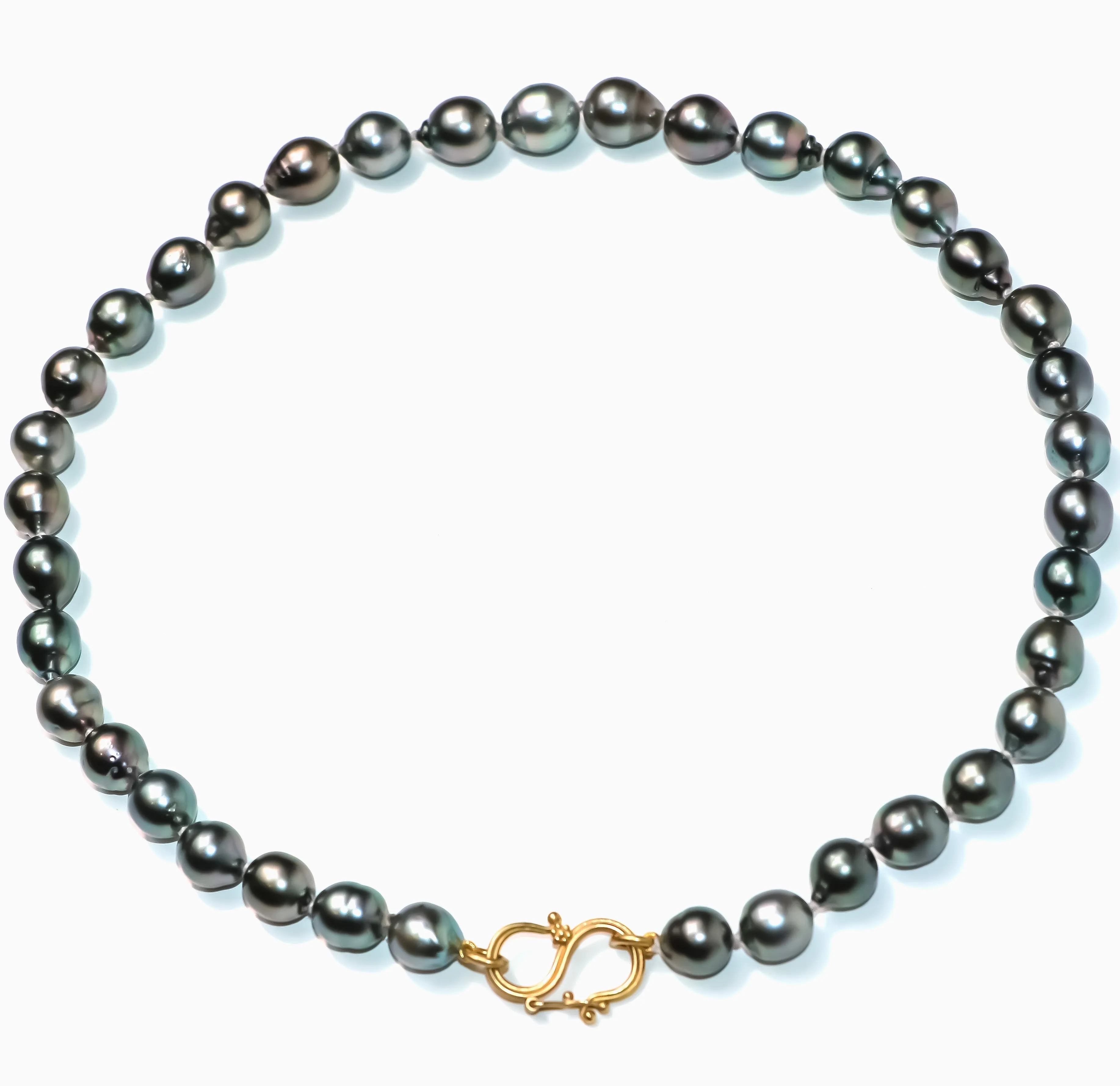 Dyan Tahitian South Sea Pearl Necklace in 20K Peach Gold