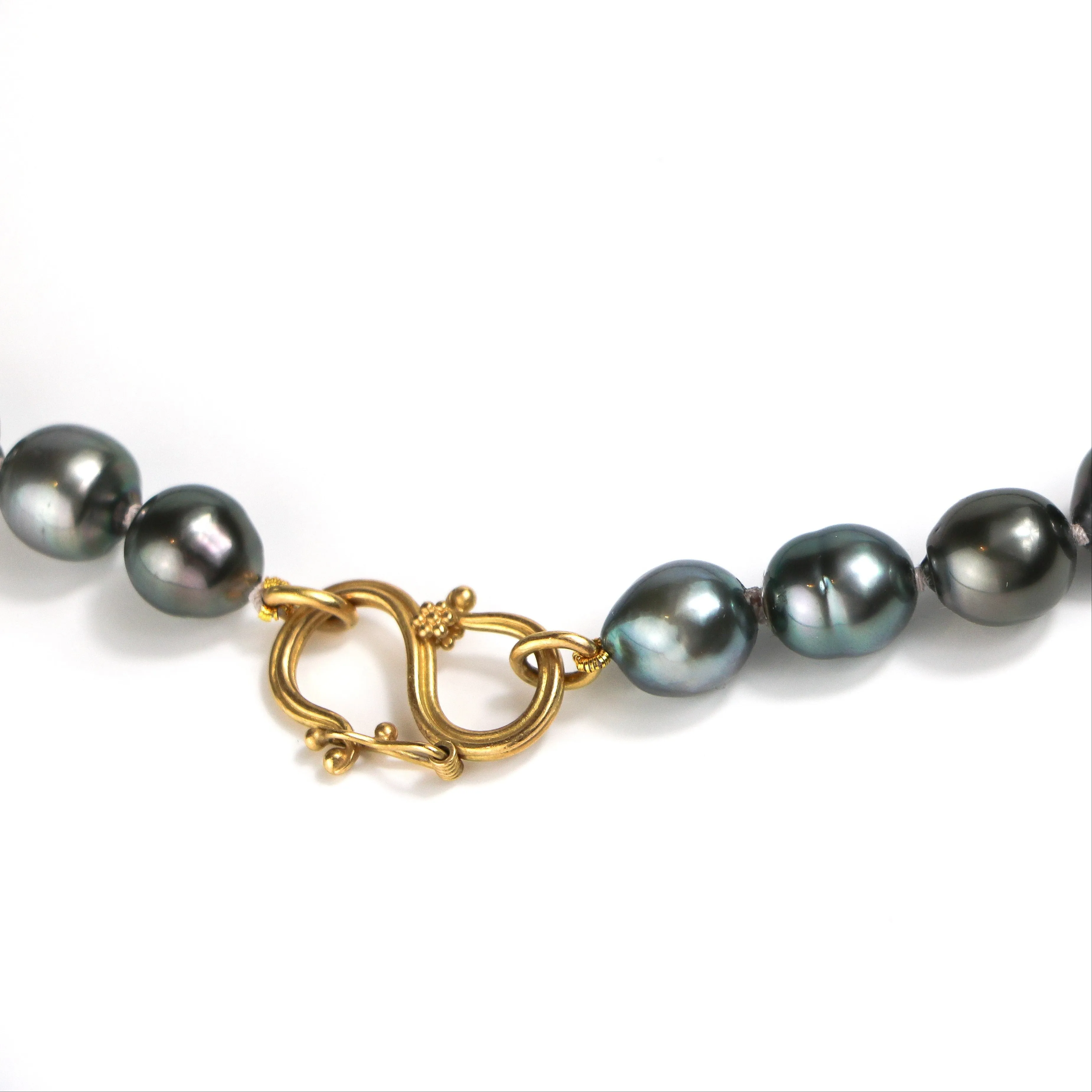 Dyan Tahitian South Sea Pearl Necklace in 20K Peach Gold