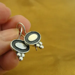 Earrings 925 Sterling Silver Handmade Charming Sweet Hadar Designers (ms 2636) y