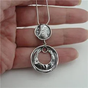 Earrings 925 Sterling Silver Unique Modern Handmade Art Hadar Designers (MS 1003)