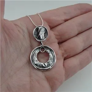 Earrings 925 Sterling Silver Unique Modern Handmade Art Hadar Designers (MS 1003)