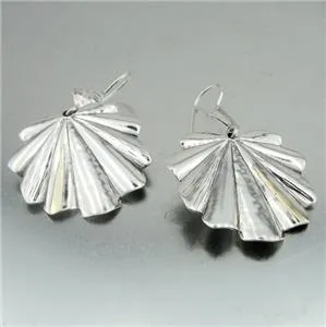 Earrings 9k Gold 925 Silver Handmade Modern Art Dangle Hadar Designers  () SALE