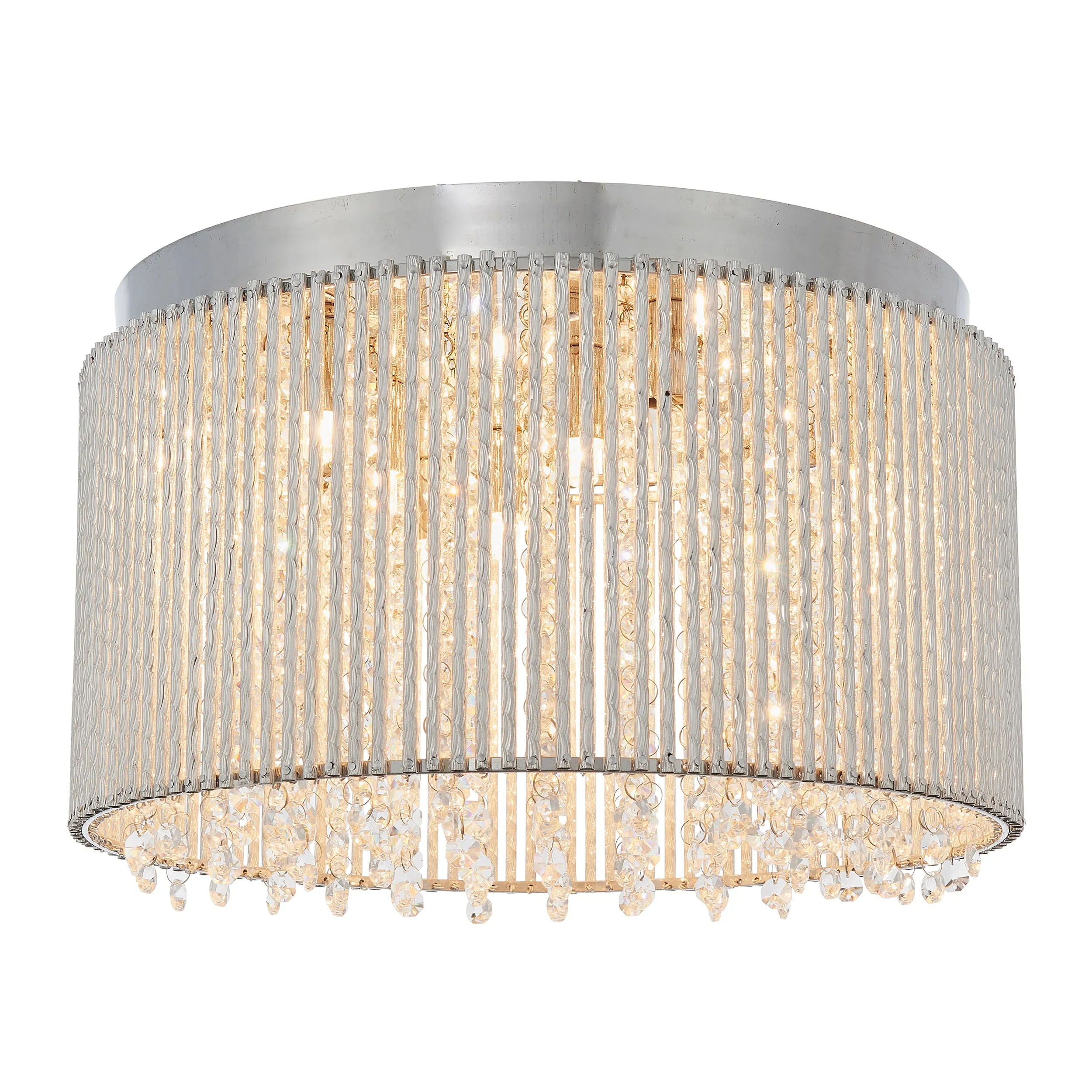 Endon 81980 Galina 10lt Flush Chrome plate & clear crystal 10 x 25W G9 clear capsule (Required)