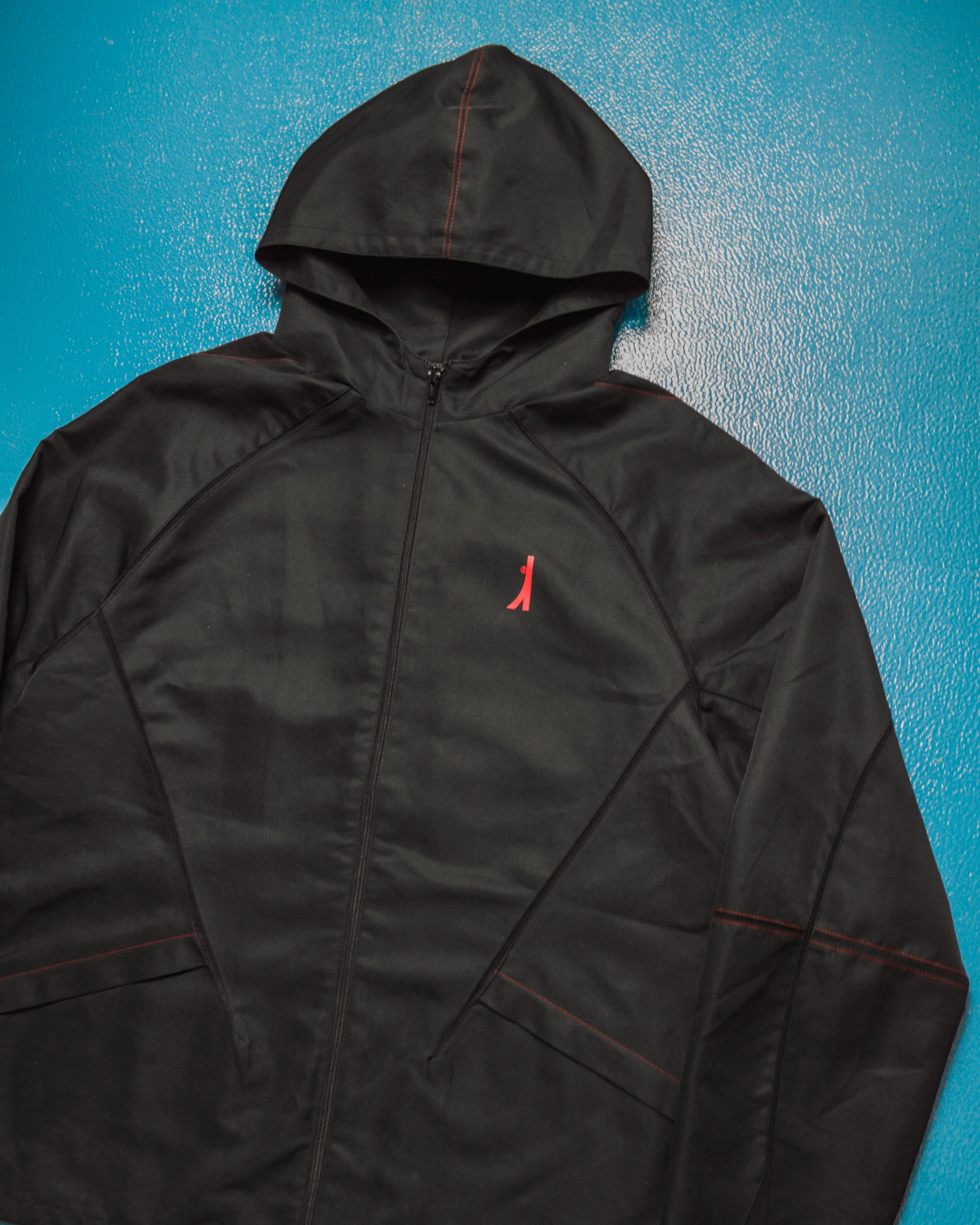 Engineered Jeans Futuristic Tectonic Hooded Panelled Track Top / Jacket (L~XL)