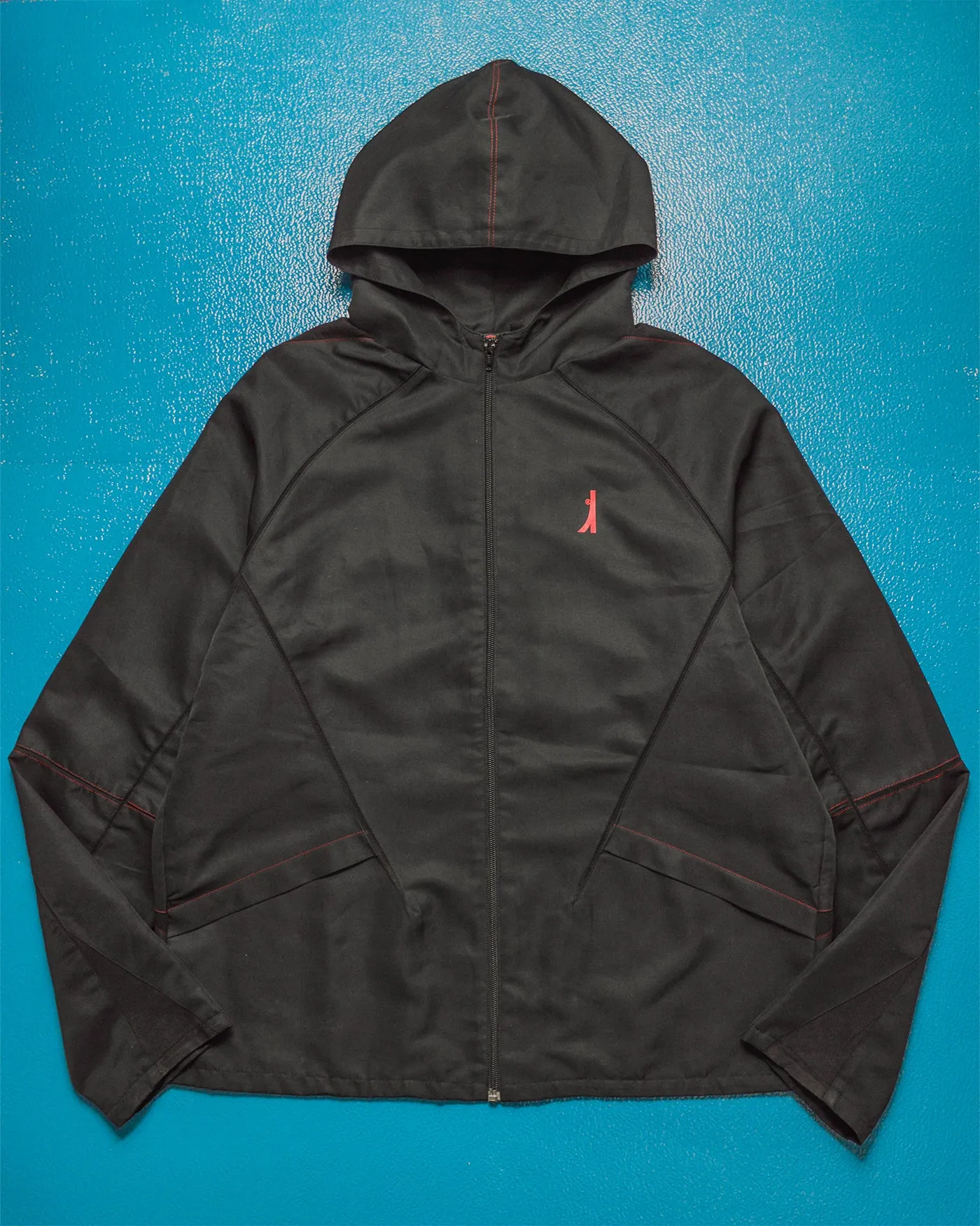 Engineered Jeans Futuristic Tectonic Hooded Panelled Track Top / Jacket (L~XL)