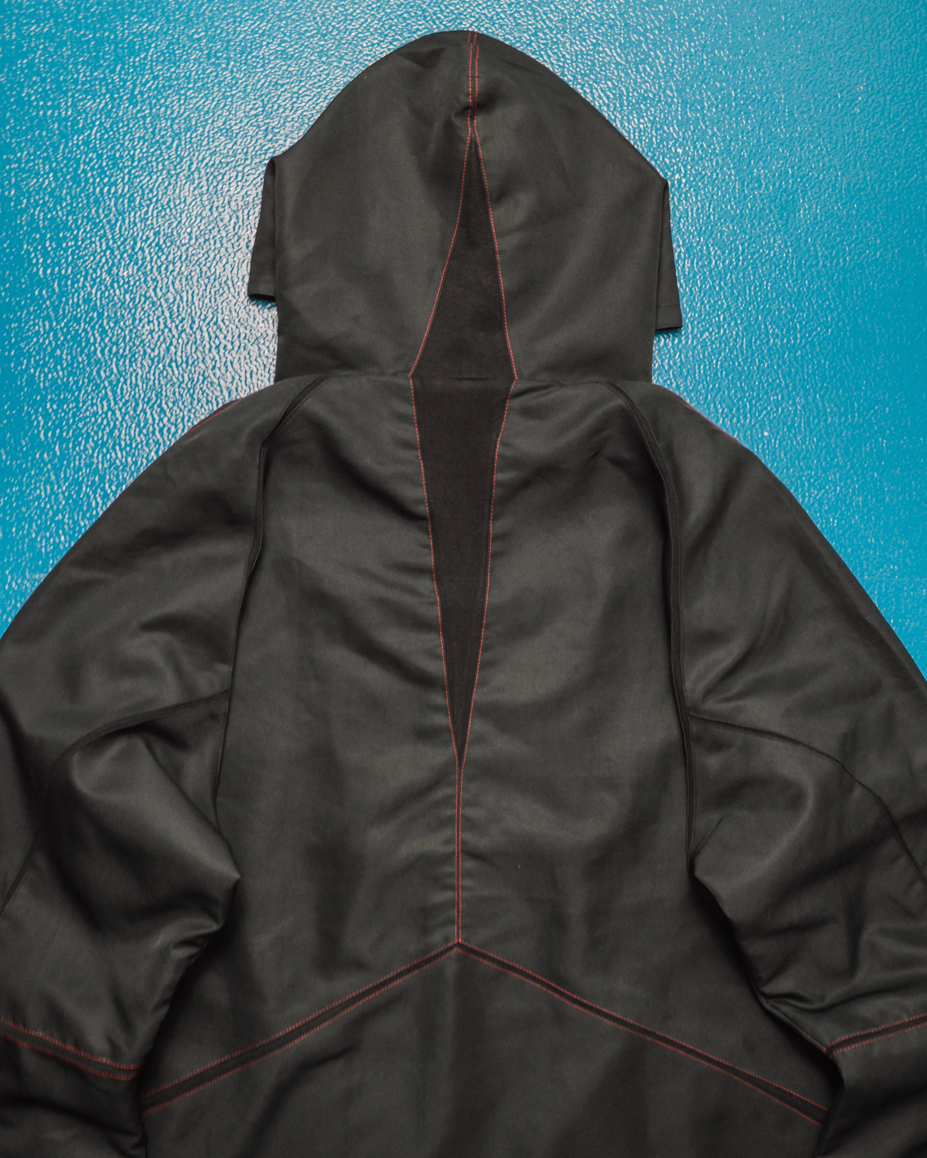Engineered Jeans Futuristic Tectonic Hooded Panelled Track Top / Jacket (L~XL)