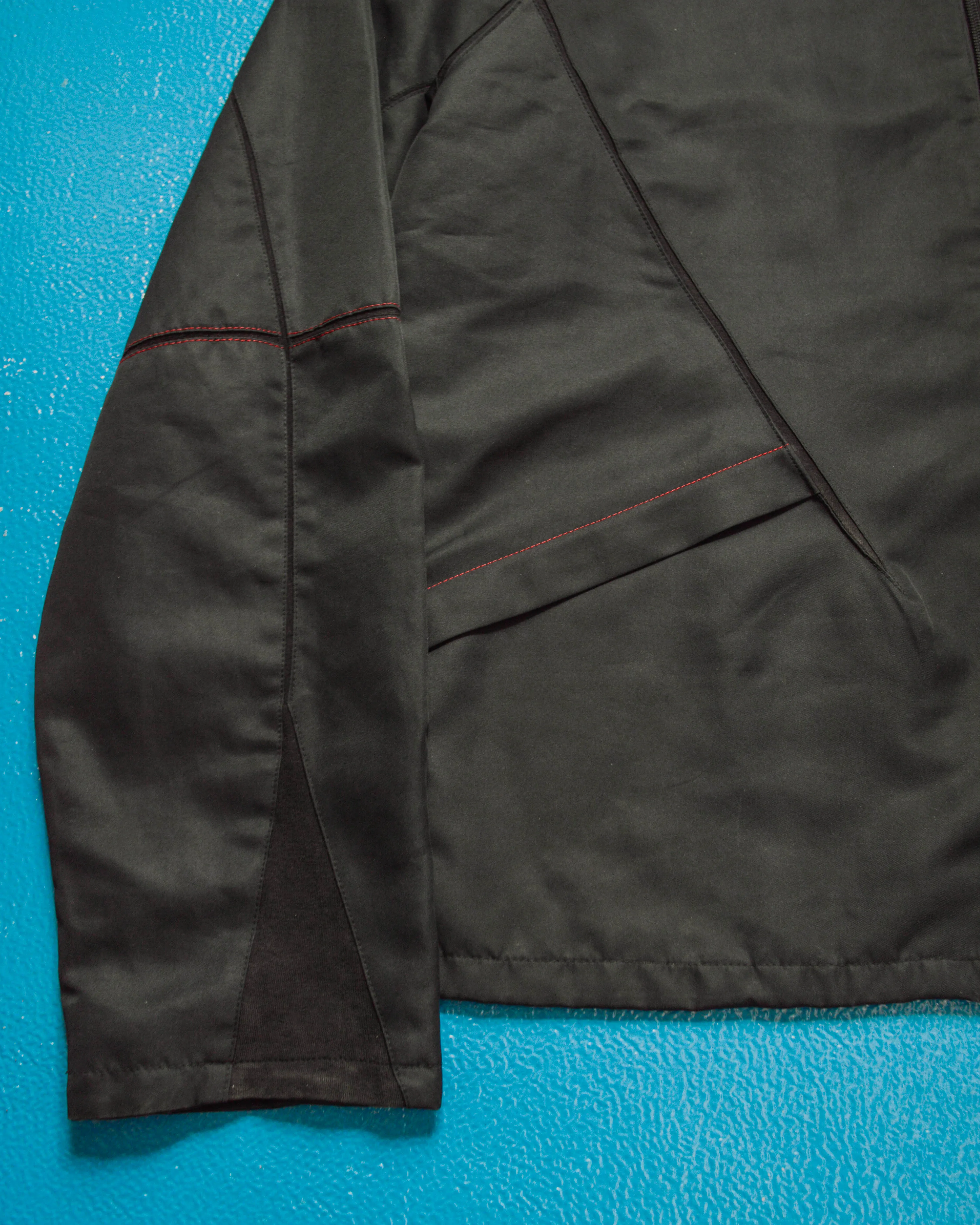 Engineered Jeans Futuristic Tectonic Hooded Panelled Track Top / Jacket (L~XL)