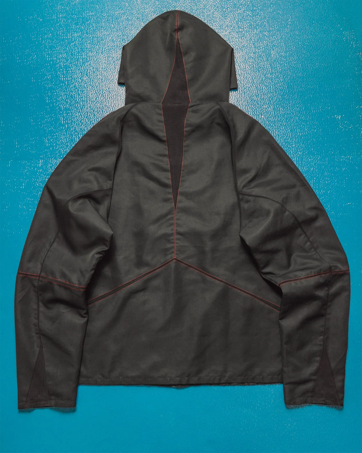 Engineered Jeans Futuristic Tectonic Hooded Panelled Track Top / Jacket (L~XL)