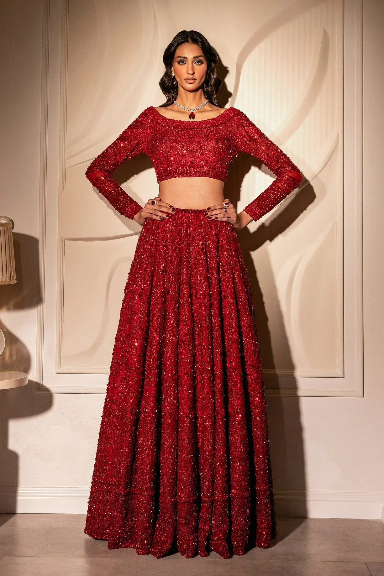 ERUM KHAN STORE | Bridal Couture 25 | Crimson Bloom