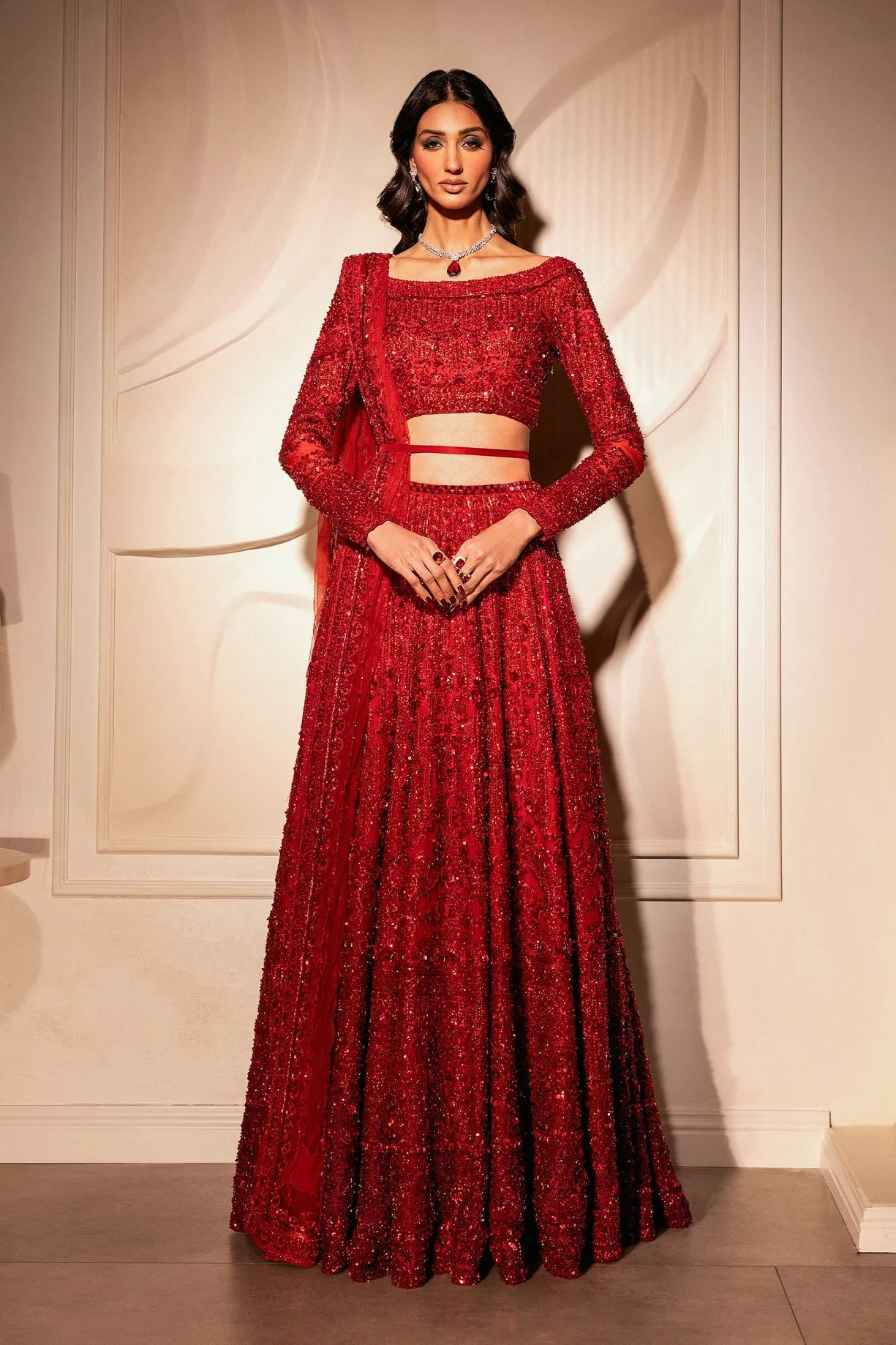 ERUM KHAN STORE | Bridal Couture 25 | Crimson Bloom