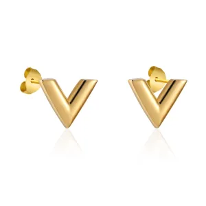 Exquisite Geometric Titanium Steel Stud Earrings