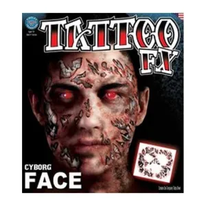 Face – Cyborg – Temporary Tattoo