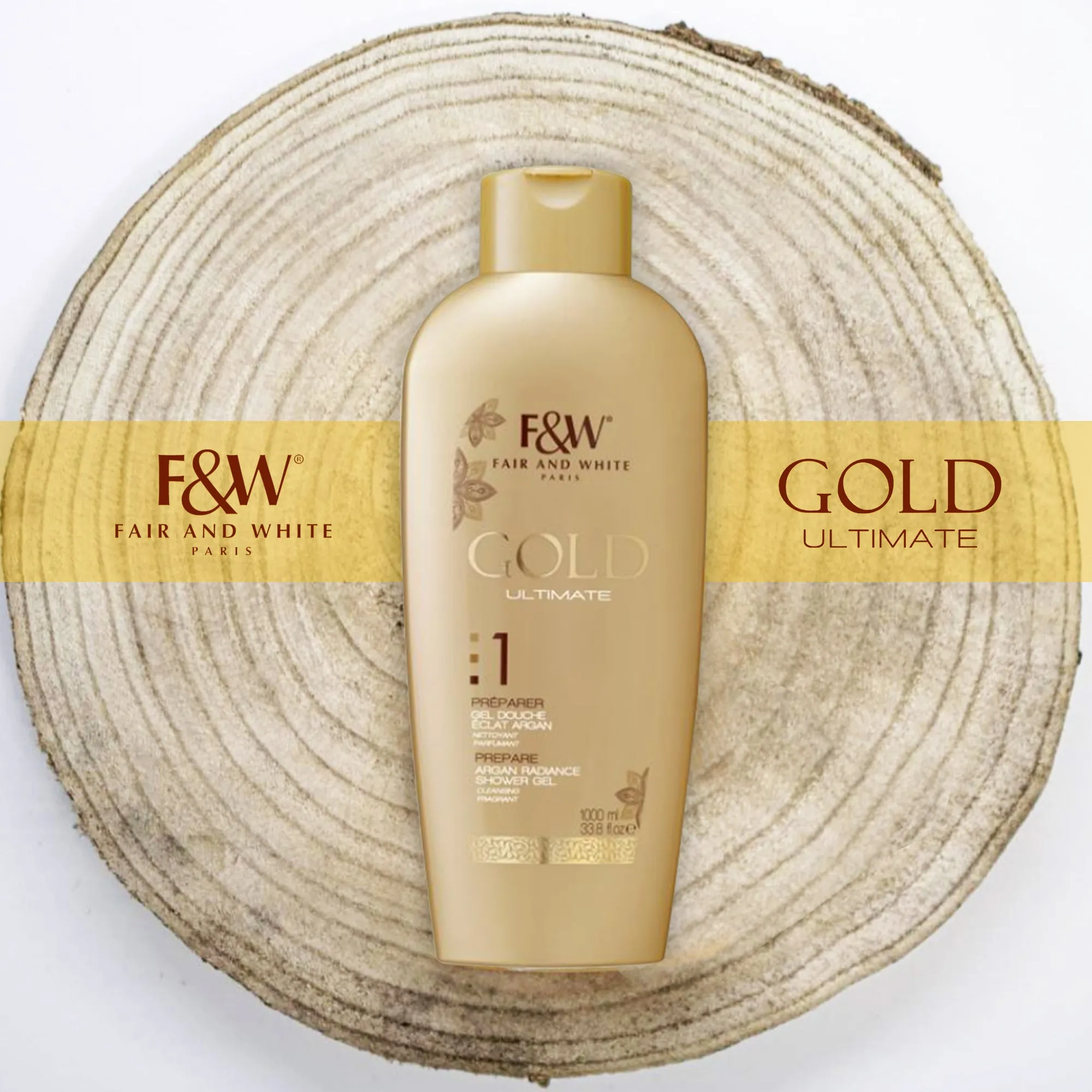 Fair and White Gold Argan Shower Gel 1000ml