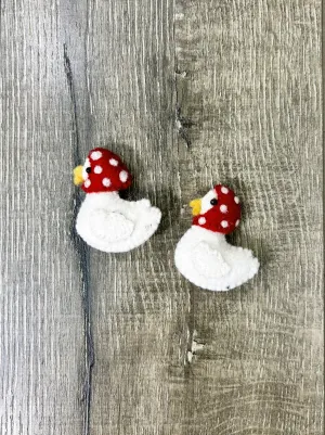 Felt Goose Brooch