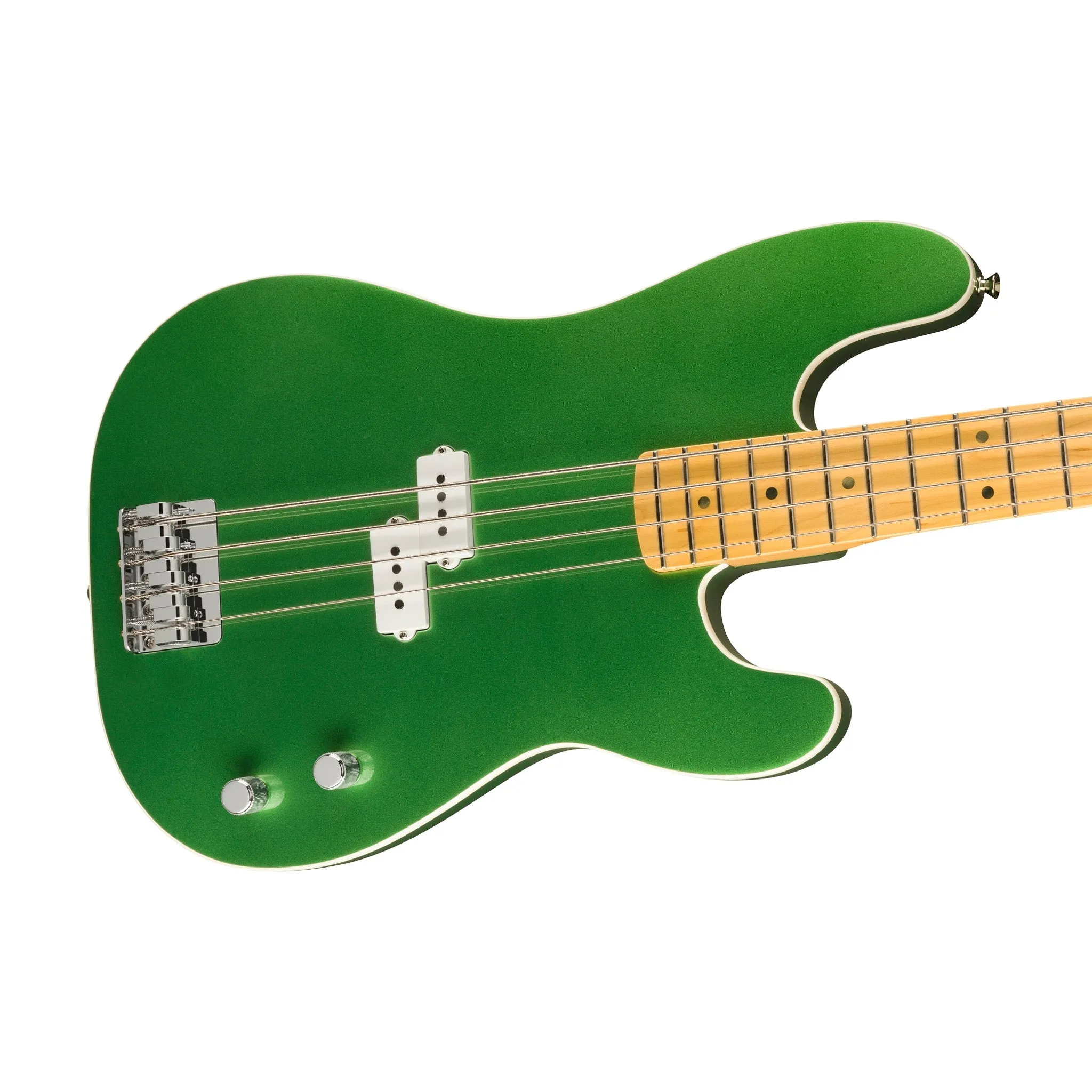 Fender Aerodyne Special Precision Bass Guitar, Maple FB, Speed Green Metallic