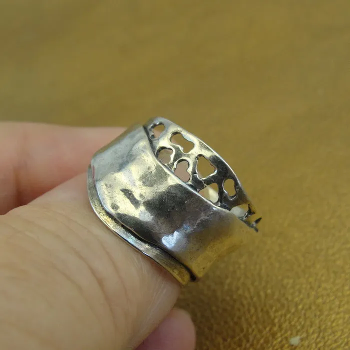 Filigree Ring 925 Sterling Silver 6,6.5,7 Unique Handmade Hadar Designers()Last