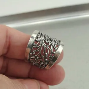 Filigree ring 925 Sterling Silver 6,7,8,9,10 Handmade Modern Hadar Designers  (S)