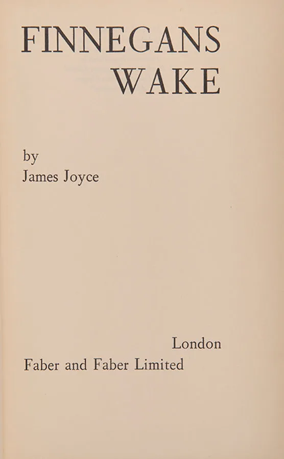 Finnegans Wake.