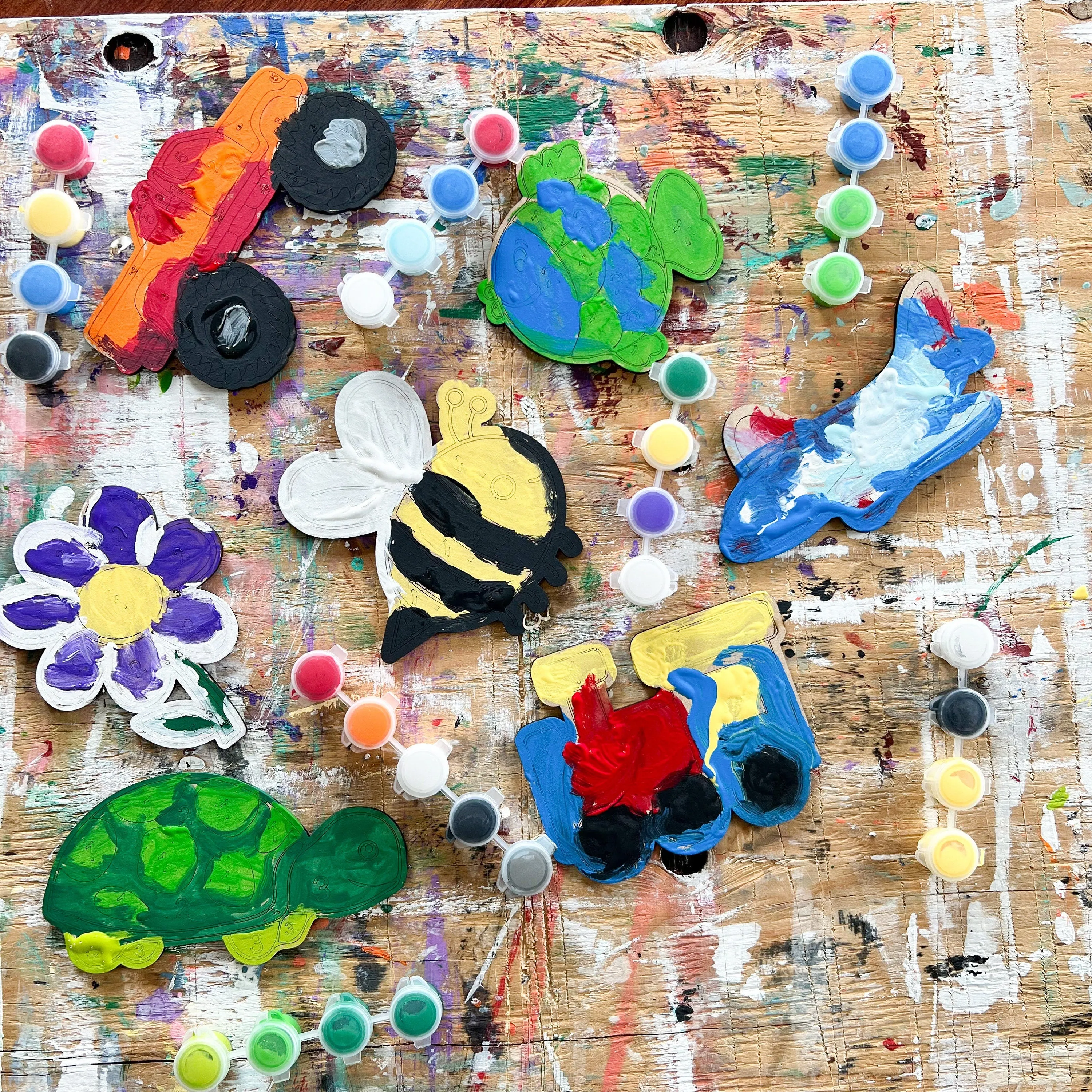 Fish Painting by Numbers Preschool, Craft Kits for Kids, Bulk Birthday Party Favor and Make and Take for Kids