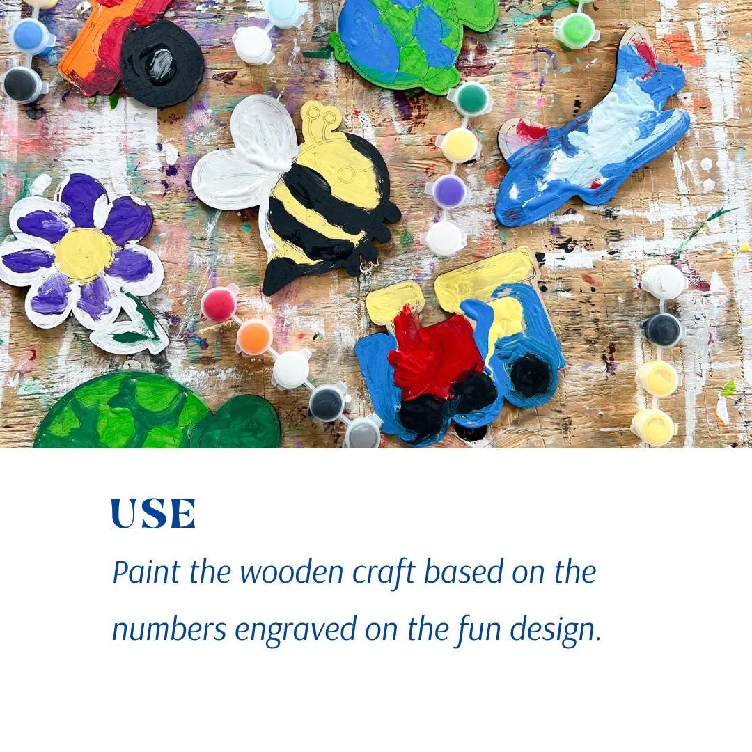 Fish Painting by Numbers Preschool, Craft Kits for Kids, Bulk Birthday Party Favor and Make and Take for Kids