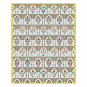 Floral Gates Hand Tufted Rug - Golden Border