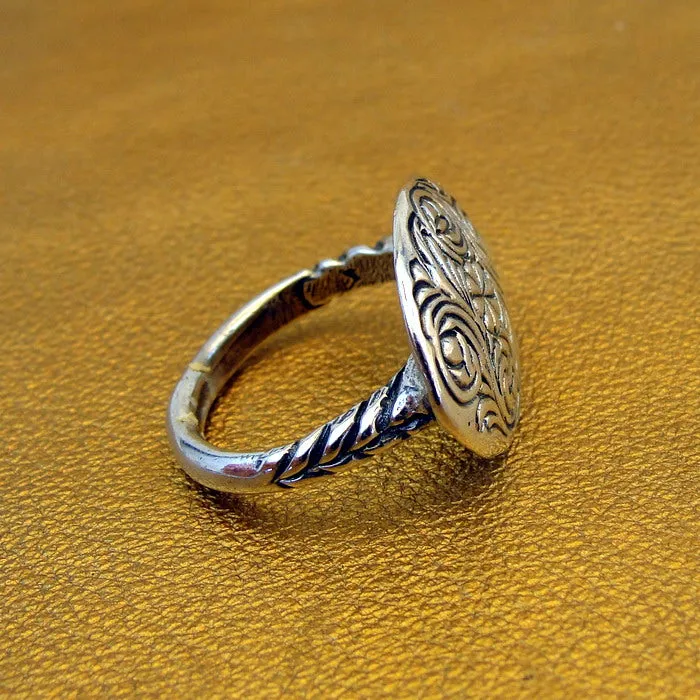 Floral Ring 925 Sterling Silver 6.5,7,8,9 Unique Handmade Hadar Designers  ()Last