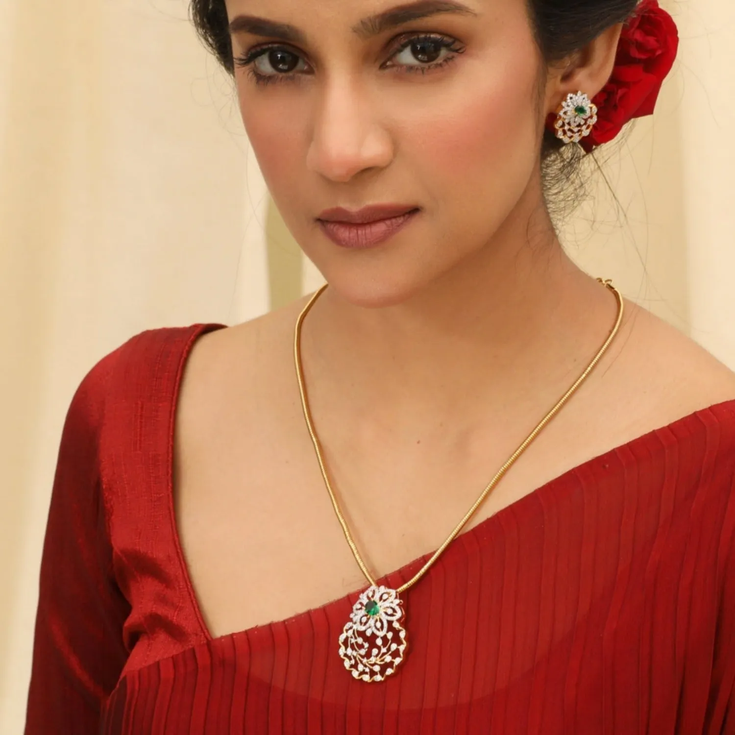 Florena Nakshatra CZ Pendant Set