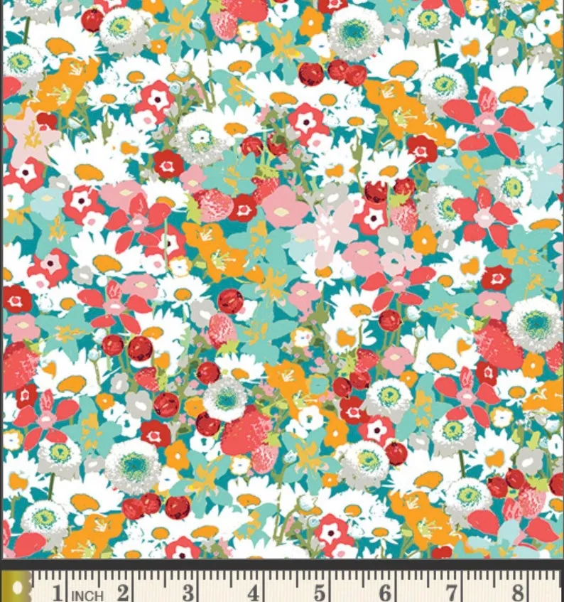 Flowered Medley Fabric, Lavish Collection by Katarina Rochella For Art Gallery Fabrics