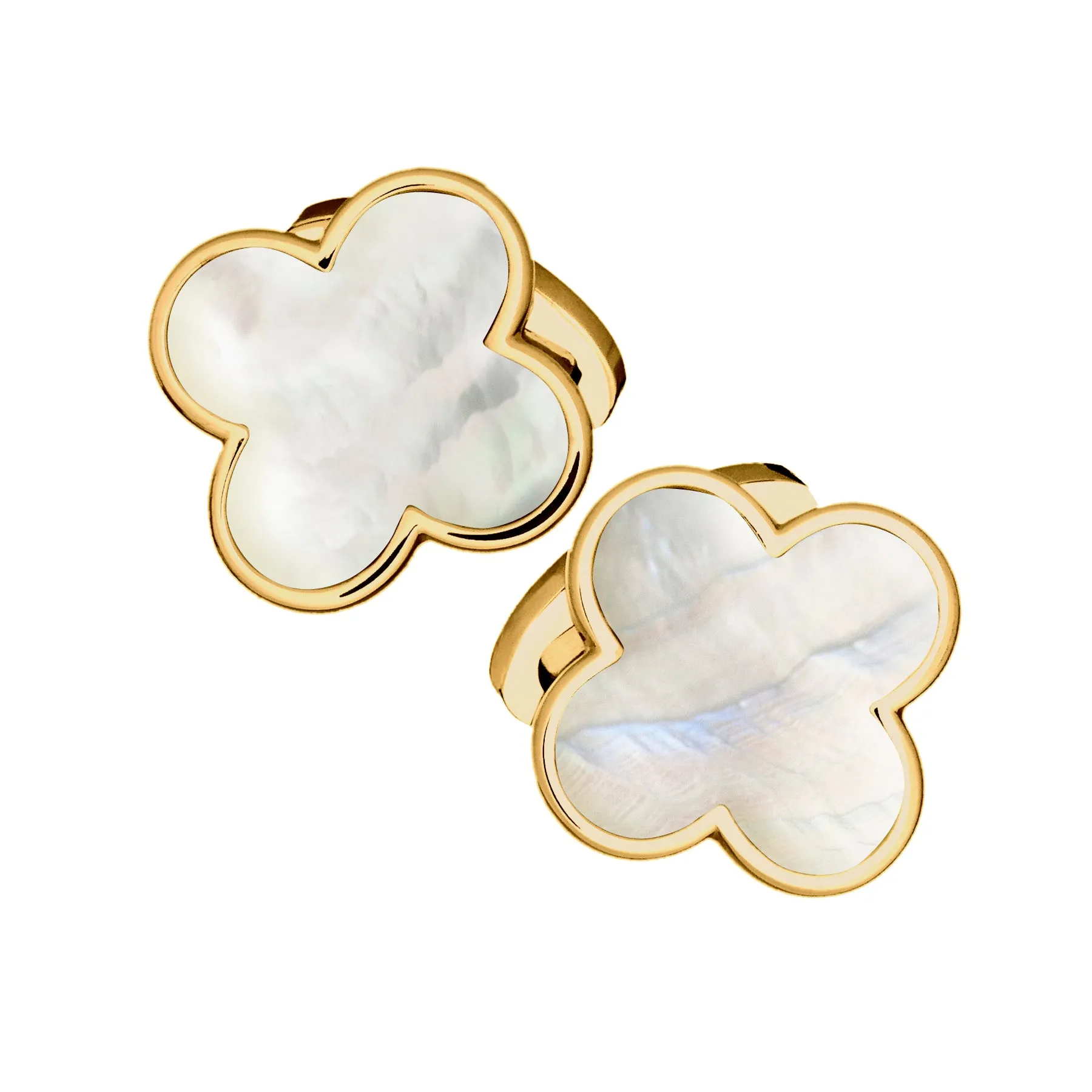 Four Leaf Clover 18K Gold Vermeil Sterling Cufflinks