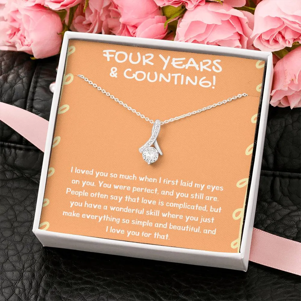 Four Year Anniversary Necklace