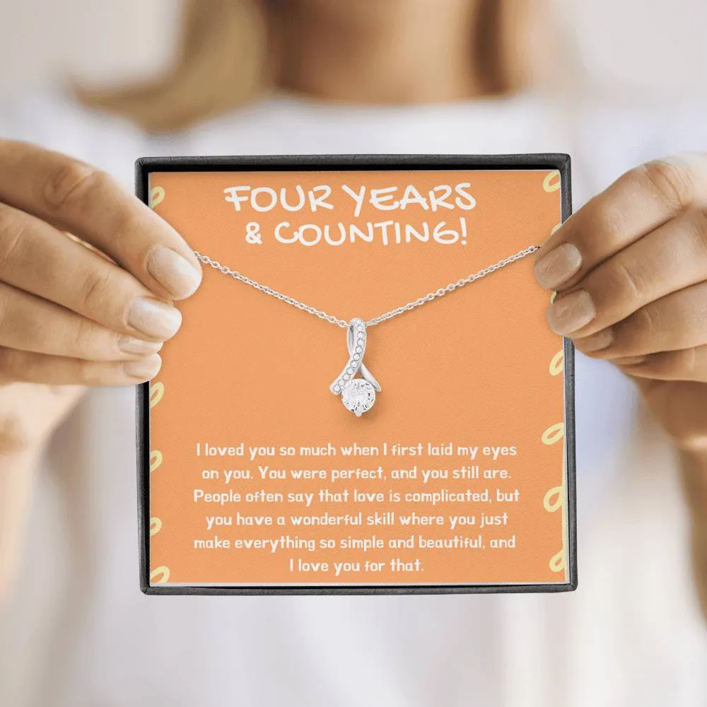 Four Year Anniversary Necklace