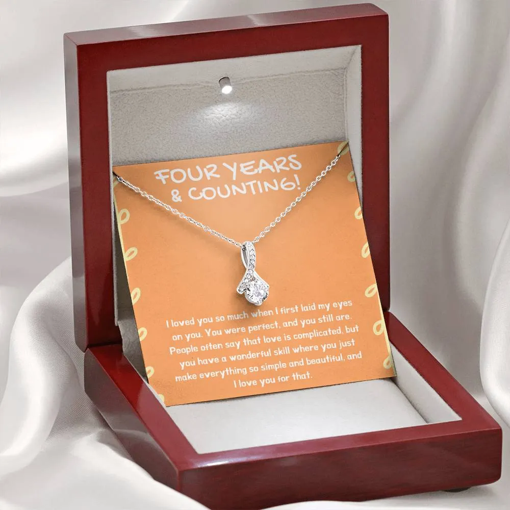 Four Year Anniversary Necklace