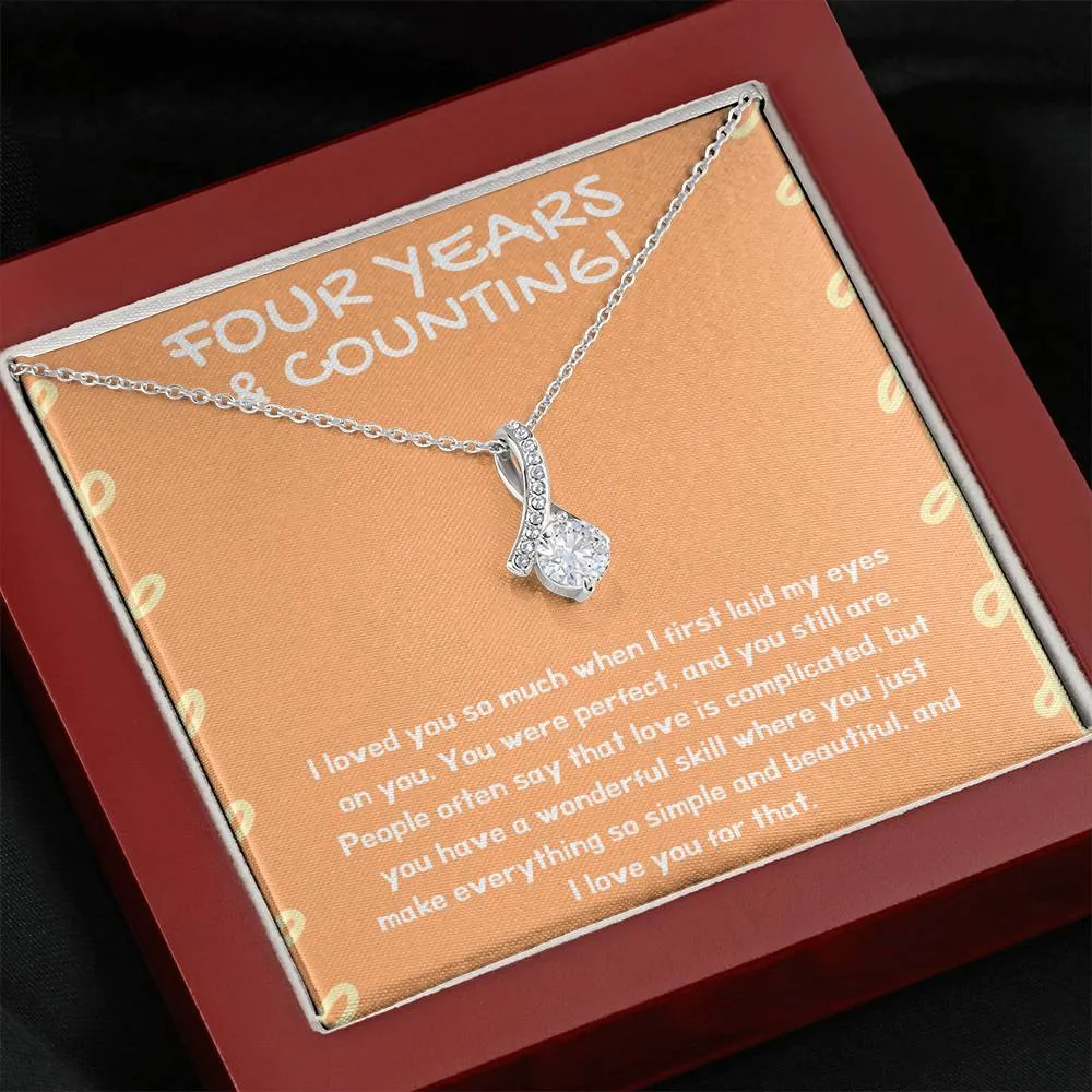 Four Year Anniversary Necklace