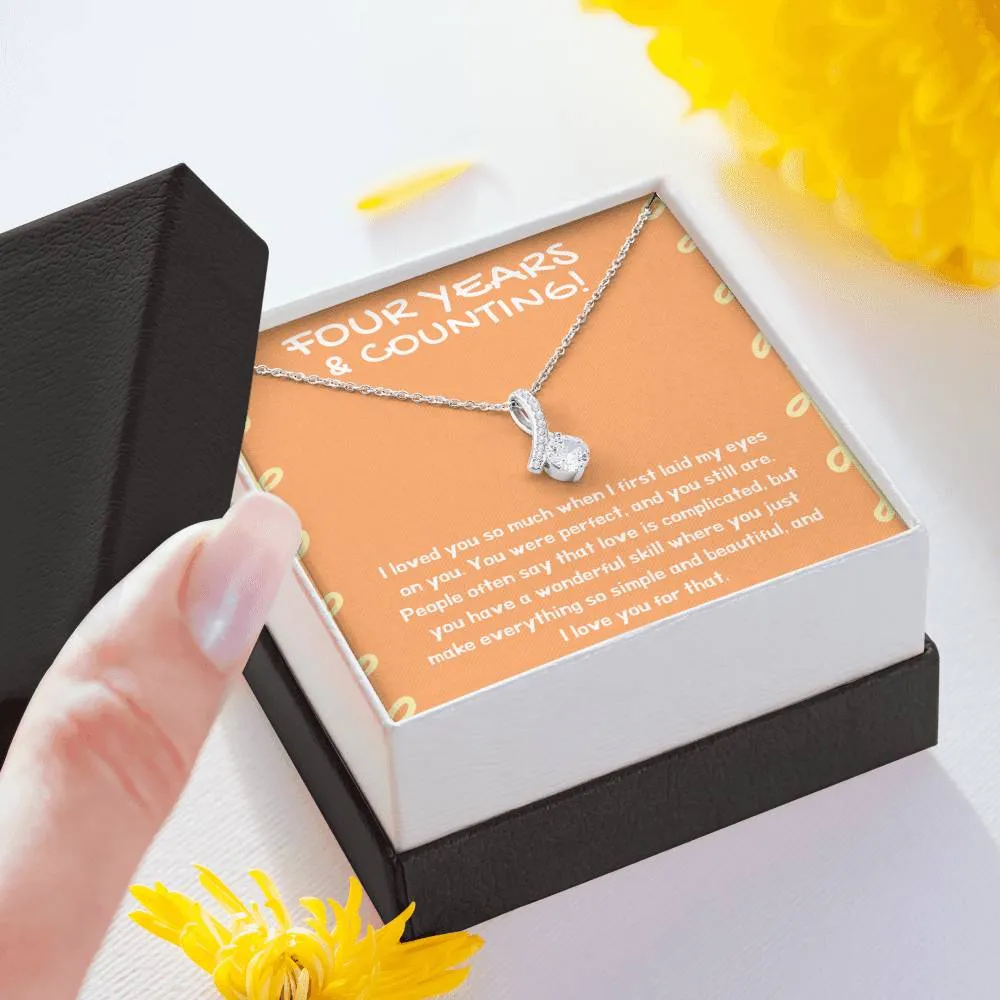 Four Year Anniversary Necklace