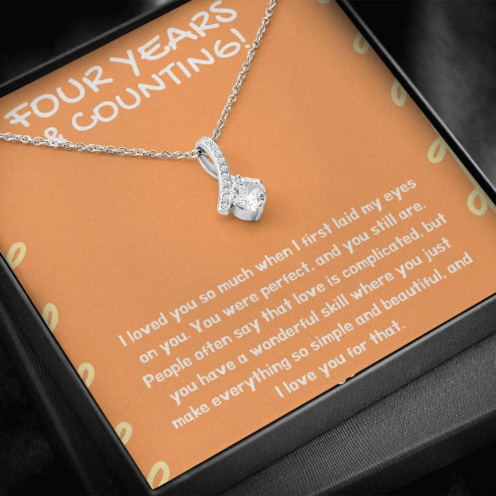 Four Year Anniversary Necklace