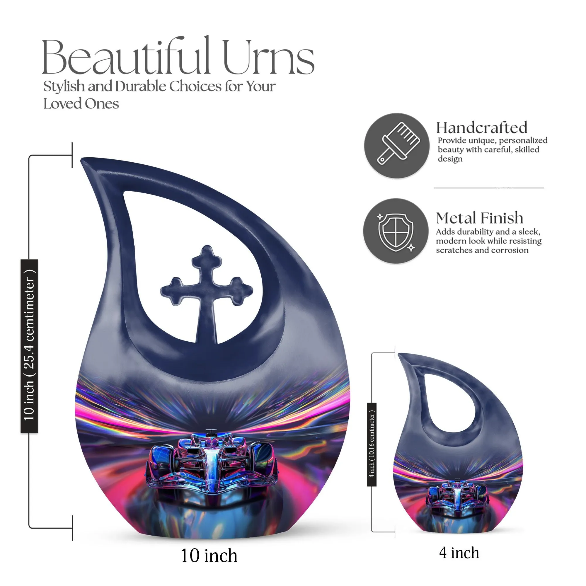 Futuristic Speed Light Memorial Urn For Human Ashes