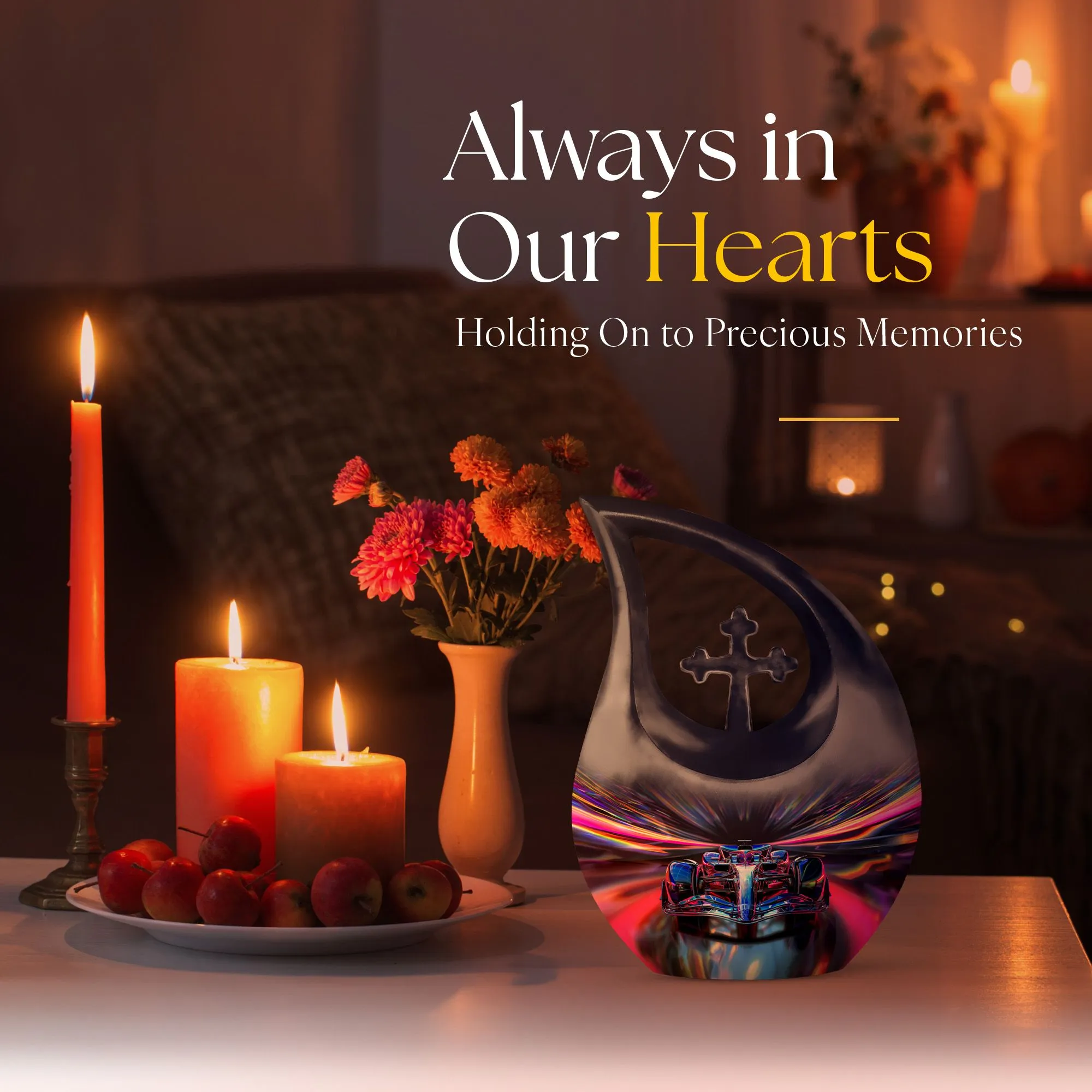 Futuristic Speed Light Memorial Urn For Human Ashes