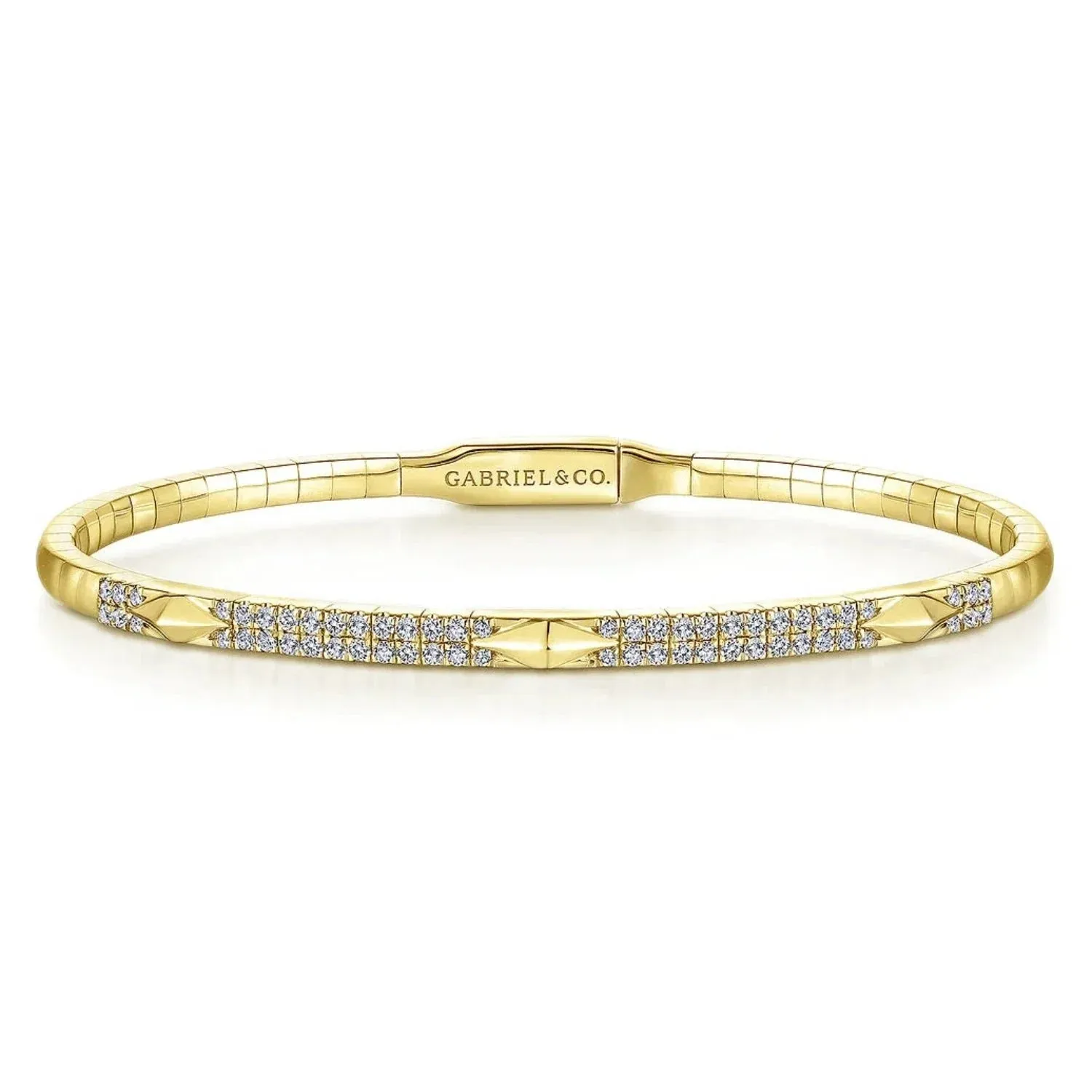 Gabriel & Co. Diamond Stations Bangle Bracelet