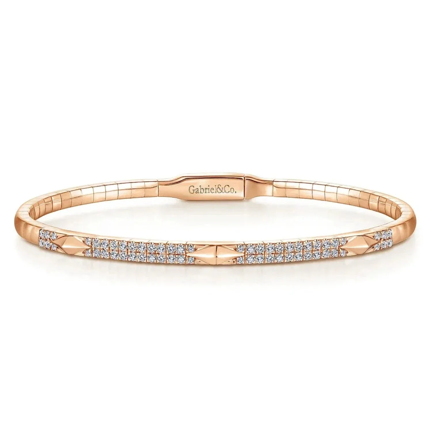 Gabriel & Co. Diamond Stations Bangle Bracelet