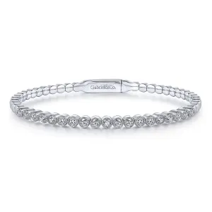 Gabriel & Co. Round Cut Bezel Set Diamond Bangle