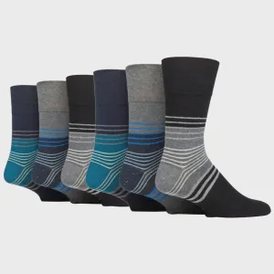 Gentle Grip 3pk Mens Socks - Modern Flash Navy